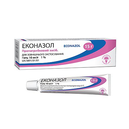 Ekonazol, gel 10 mg/g 15 g