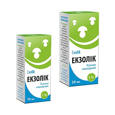 Ekzolik, skin solution 1% 10 ml, 20 ml