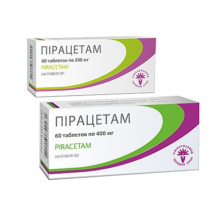 Piracetam, tablets 200mg, 400 mg №10х6